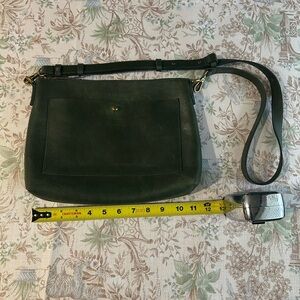 Madewell Elegant Green Leather Shoulder Bag